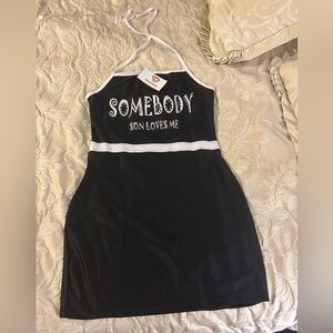 Caramel Ju “Somebody Son Loves Me” Women’s Halter Neck Dress